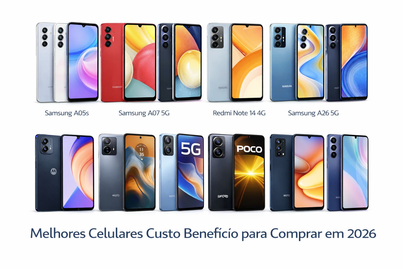 Melhores celulares custo-benefício para comprar em 2026